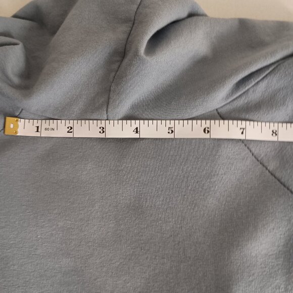 Tempo Paris Blue Sequin Angel Wing Hooded Open Front Cover Women’s Size M-L NWT - Picture 12 of 15